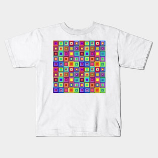 Modern Retro Squares Kids T-Shirt
